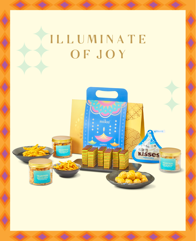 Mika Deepavali basket hamper gift set