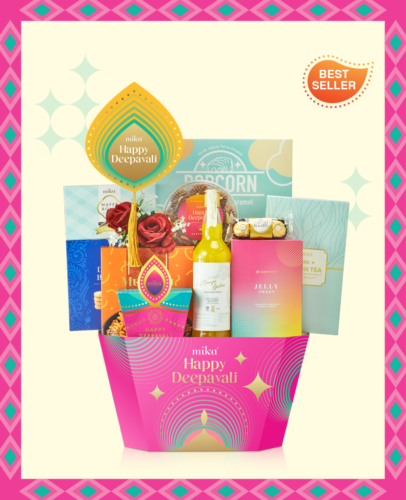 Mika Deepavali basket hamper gift set