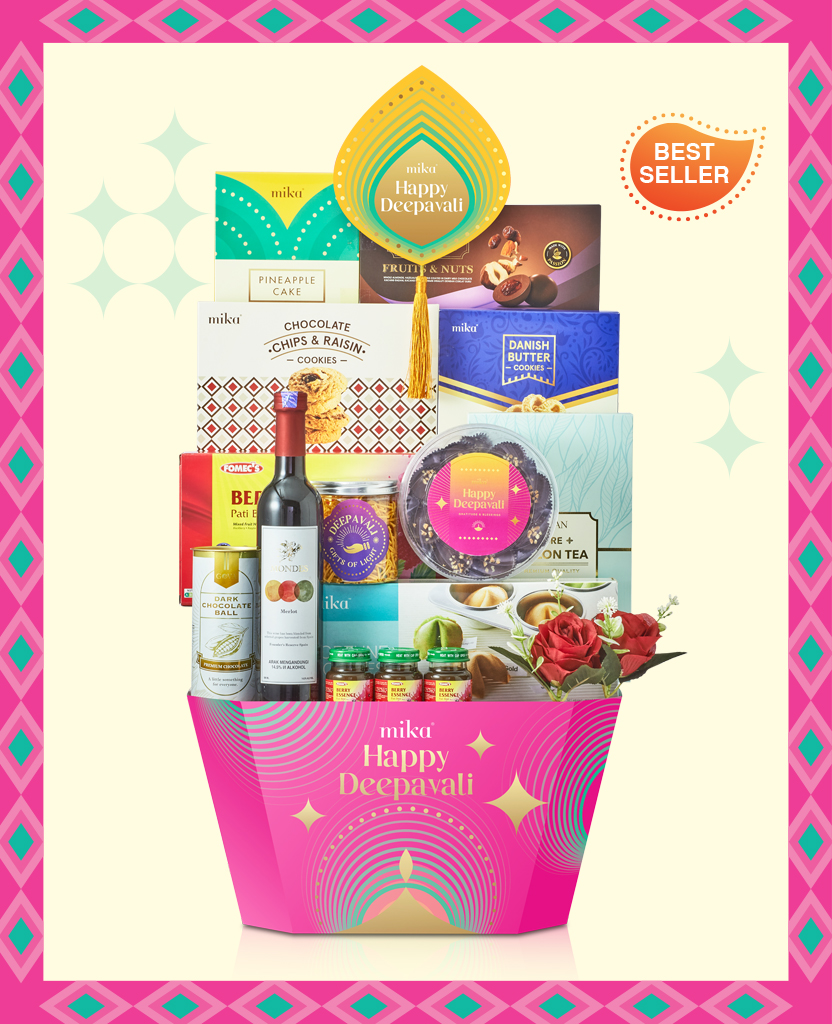 Mika Deepavali basket hamper gift set